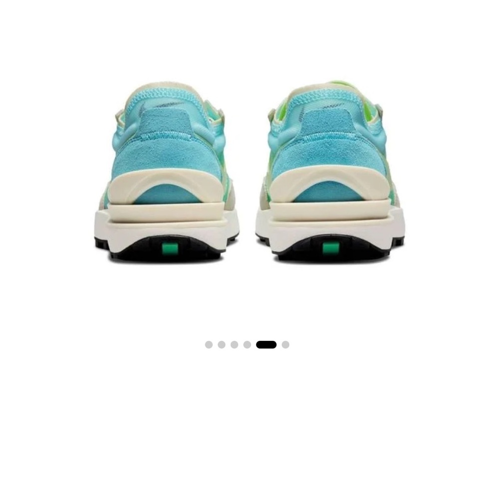 Nike women’s Waffle Ones sold out color 'Bleached Aqua Lime Glow' size6.5 - Picture 5 of 12